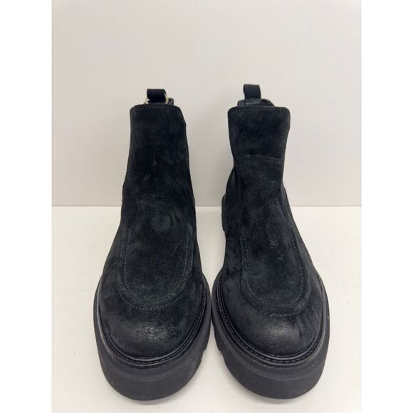 Sofft Booties Size 7.5 Black Leather Suede Samira Waterproof Pull On Boots NEW - Picture 4 of 10